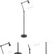 Alloy 10.75 inch 60 watt Deep Patina Bronze Floor Lamp Portable Light in Cased White Glass