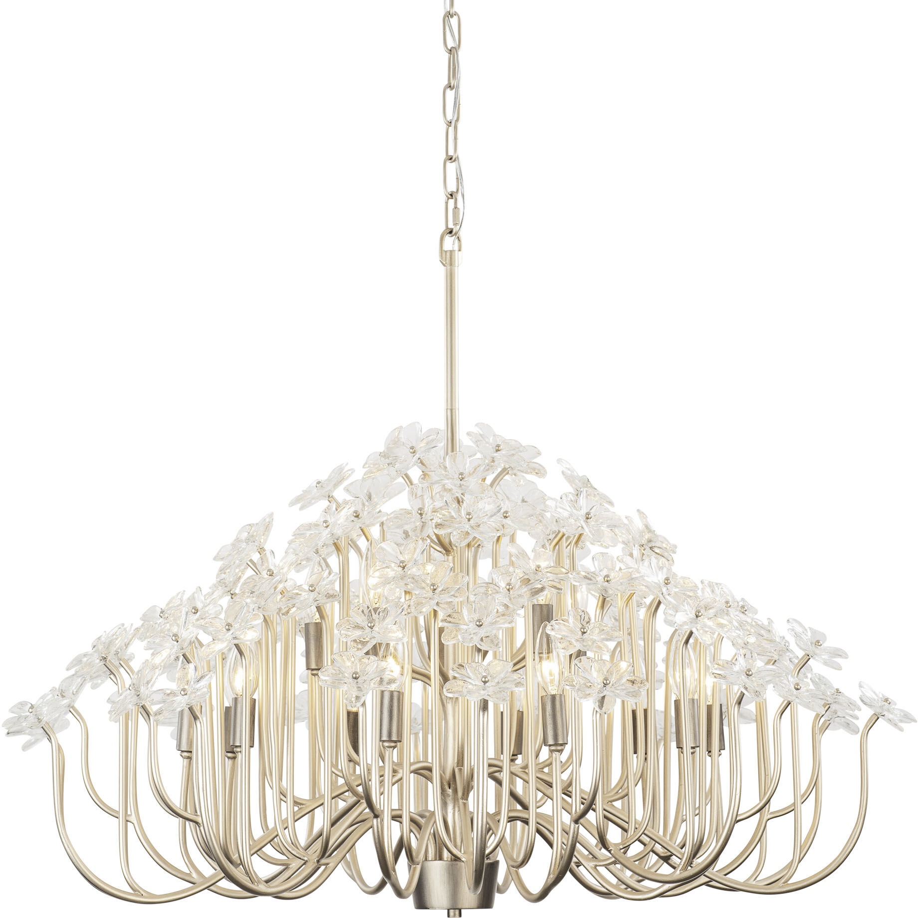 Wildflower 15 Light 40 inch Gold Dust/Artifact Chandelier Ceiling Light, Smithsonian Collaboration