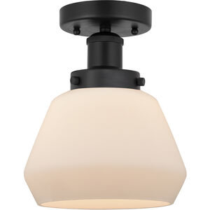 Fulton 1 Light 6.5 inch Matte Black Semi-Flush Mount Ceiling Light