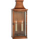 Chapman & Myers Bedford 2 Light 24 inch Natural Copper Outdoor Wall Lantern