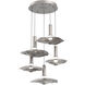 Cumulus LED 30 inch Beige Silver Multi-Pendant Ceiling Light