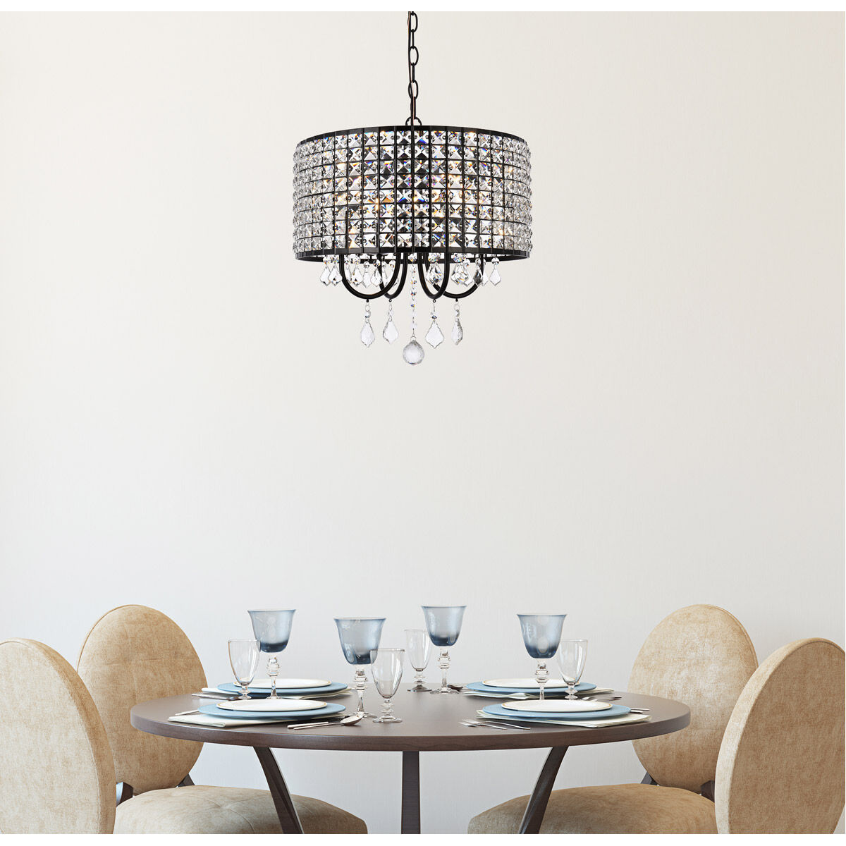 Elise 4 Light 17 inch Black Pendant Ceiling Light