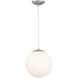 Pearl 10 inch Brushed Steel Pendant Ceiling Light