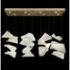 Elevate LED 54 inch Gold Pendant Ceiling Light in Gold Leaf, Blank Pages Studio Glass