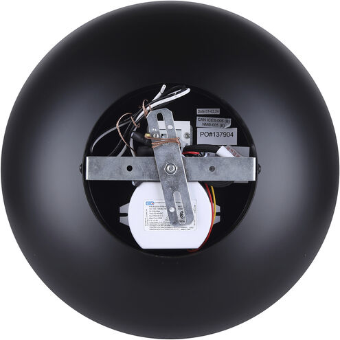 Kelvin LED 15.63 inch Black/Gold Pendant Ceiling Light in Black And Gold