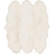 Sheepskin 72 X 72 inch Ivory Rugs, Sheepskin 