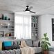 Crescent 22 inch Black with Black-Walnut Blades Ceiling Fan