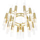 Orgue LED 20 inch Satin Gold Down Chandelier Ceiling Light