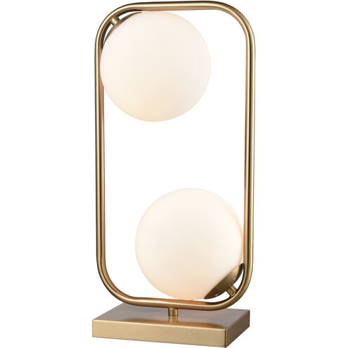 Moondance 18 inch 40.00 watt Aged Brass Table Lamp Portable Light, Square