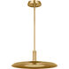 Avroko Saucer 1 Light 18 inch Natural Brass Pendant Ceiling Light