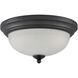 Helena 2 Light 11 inch Black Flush Mount Ceiling Light