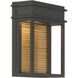 Clyne LED 9 inch Sand Coal Black and Legacy Brass Outdoor Wall Sconce