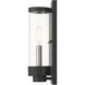 Hillcrest 1 Light 12 inch Textured Black Outdoor ADA Wall Lantern
