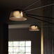 Ray LED 67.75 inch Satin Black Chandelier Ceiling Light in Smoked Etched