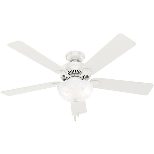 Swanson 52 inch Fresh White with Fresh White/Natural Wood Blades Ceiling Fan