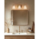 Alabaster Rocks 26 inch Brushed Brass Bath Bar Wall Light in Round Flared, Incandescent