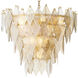 Rhombus 10 Light 25.59 inch Antique Brass and Handmade Glass Chandelier Ceiling Light, Small