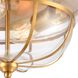 Manhattan Boutique 2 Light 13 inch Brushed Brass Flush Mount Ceiling Light