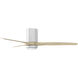 Facet 52 inch Matte White with Natural Blades Fan, Dual Mount
