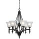 Rockwood 6 Light 27 inch Dark Bronze Chandelier Ceiling Light