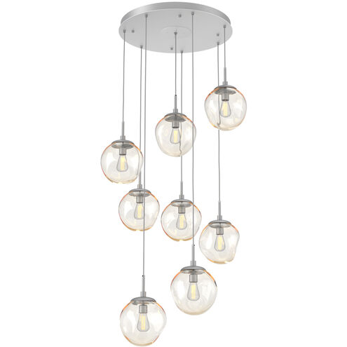 Aster Incandescent 8 Light Classic Silver Chandelier Ceiling Light, Round Multi-Pendant
