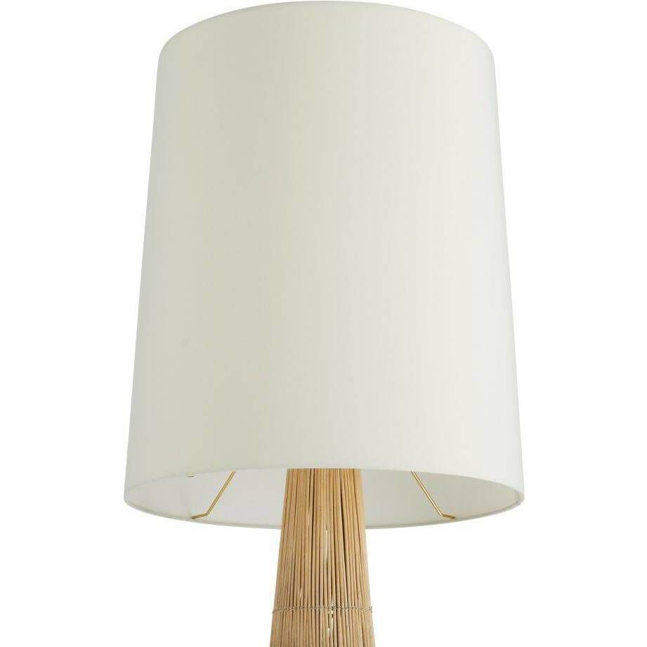 Florence 68 inch 60.00 watt Black and Natural Buri Midrib with Bronze Floor Lamp Portable Light