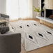 Vani 114 X 79 inch Black/White Rug in 6 x 9