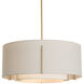 Exos 3 Light 23 inch Vintage Platinum Pendant Ceiling Light in Natural Anna/Flax