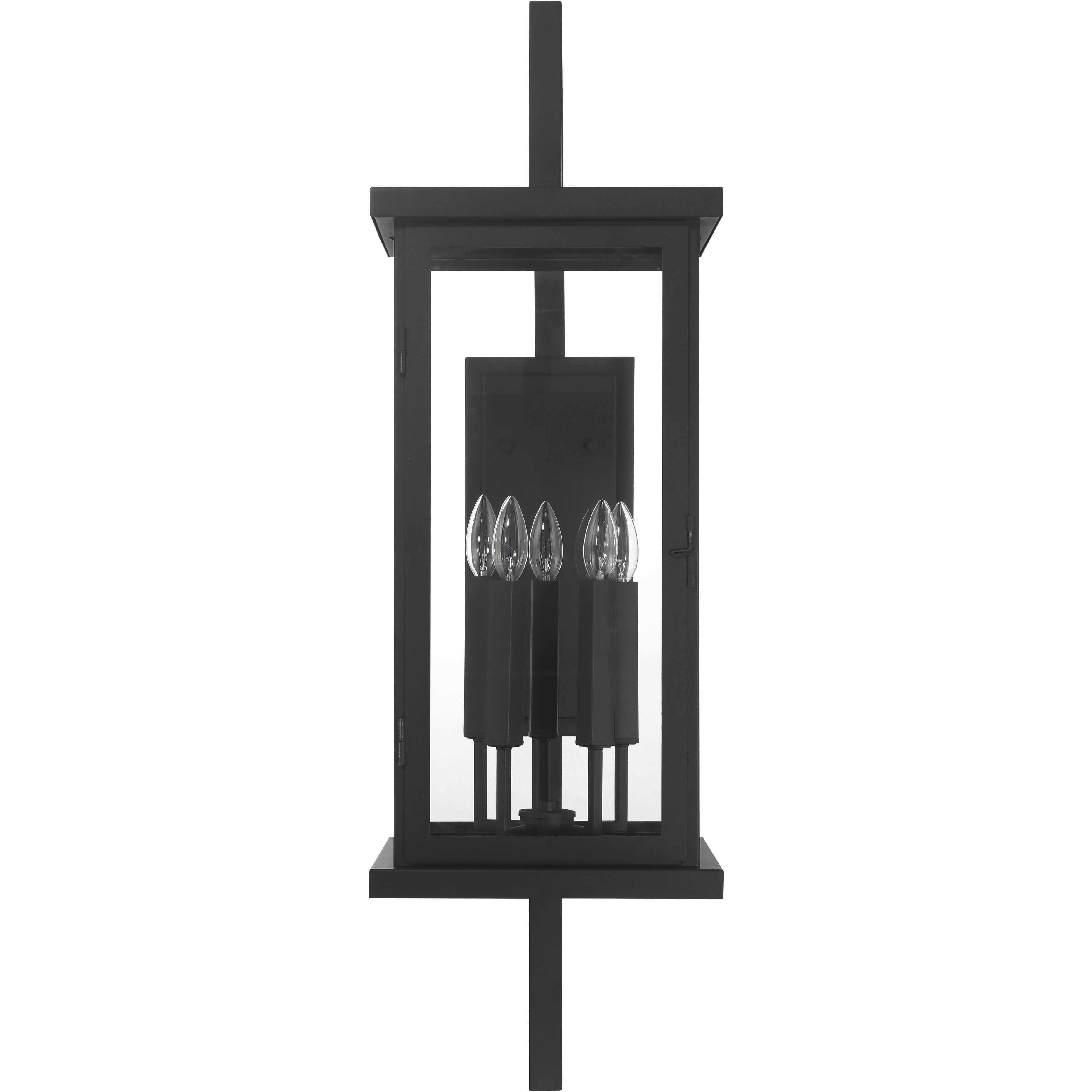Jordan 5 Light 38.38 inch Textured Black Outdoor Wall Lantern