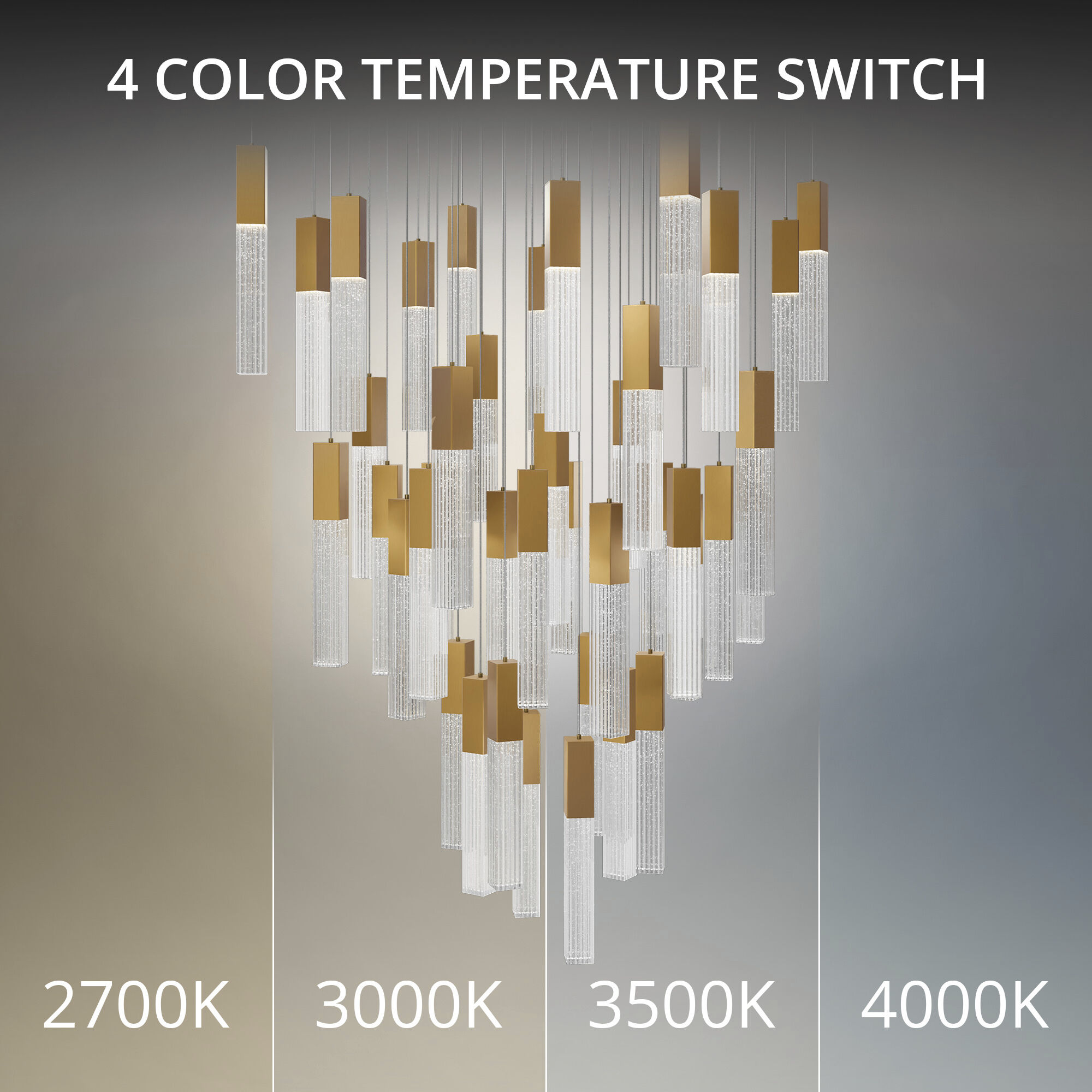 Cinema LED 36 inch Aged Brass Indoor Hanging Lighting Ceiling Light