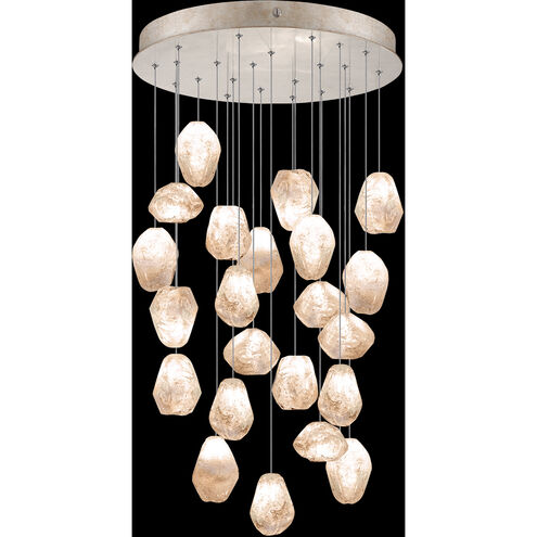 Natural Inspirations 22 Light 24 inch Gold Pendant Ceiling Light in Clear Quartz Studio Glass 4