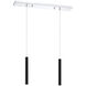 Forest LED 30 inch Chrome Linear Chandelier Ceiling Light in 2, 11, Matte Black Steel