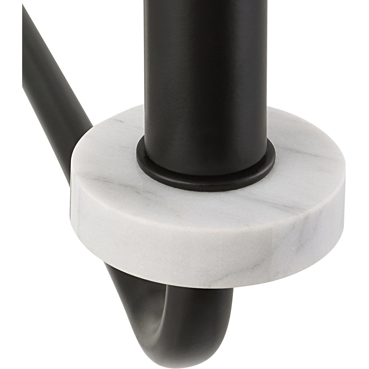 Ebony 8 Light 34 inch Matte Black and White Marble Chandelier Ceiling Light