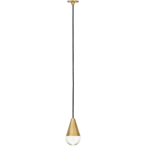 Sean Lavin Cupola LED Natural Brass Pendant Ceiling Light, Integrated LED