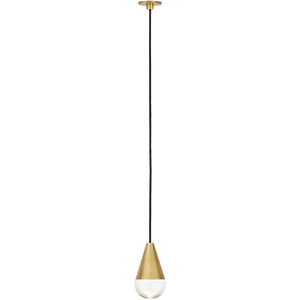 Sean Lavin Cupola LED Natural Brass Pendant Ceiling Light, Integrated LED