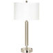 Hotel 30 inch 60 watt Brushed Steel Table Lamp Portable Light