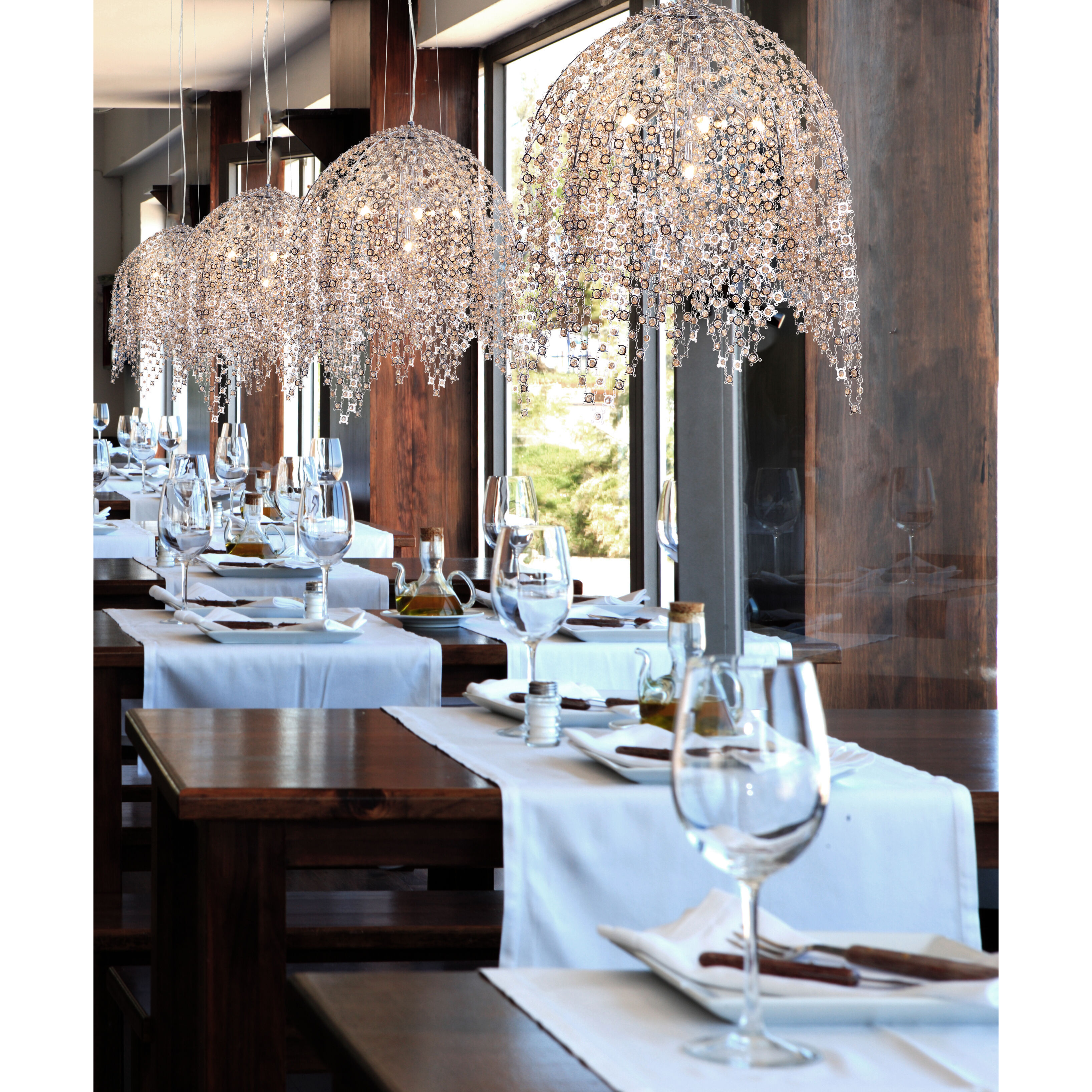 Danza 6 Light 20 inch Chrome Chandelier Ceiling Light