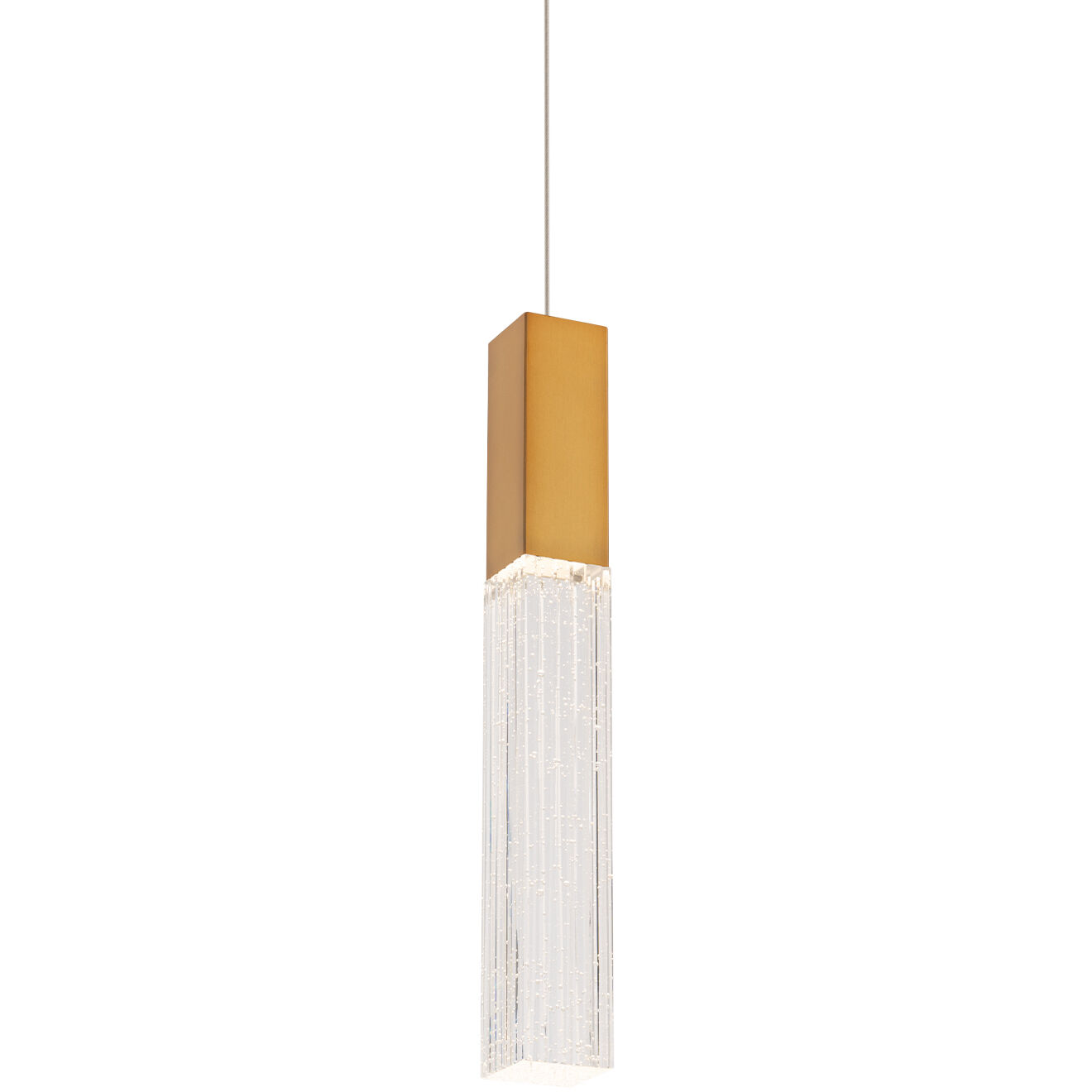 Cinema LED 2 inch Aged Brass Indoor Hanging Lighting Ceiling Light in 3500K