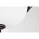 Brentwood LED 13 inch Mahogany Bronze LED Flush Mount Ceiling Light