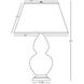 Double Gourd 31 inch 150 watt Matte Celadon Glazed Ceramic with Antique Brass Accents Table Lamp Portable Light in Bright Blue with Gray