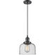 Franklin Restoration Bell 1 Light 8 inch Oil Rubbed Bronze Mini Pendant Ceiling Light in Incandescent, Seedy, Franklin Restoration