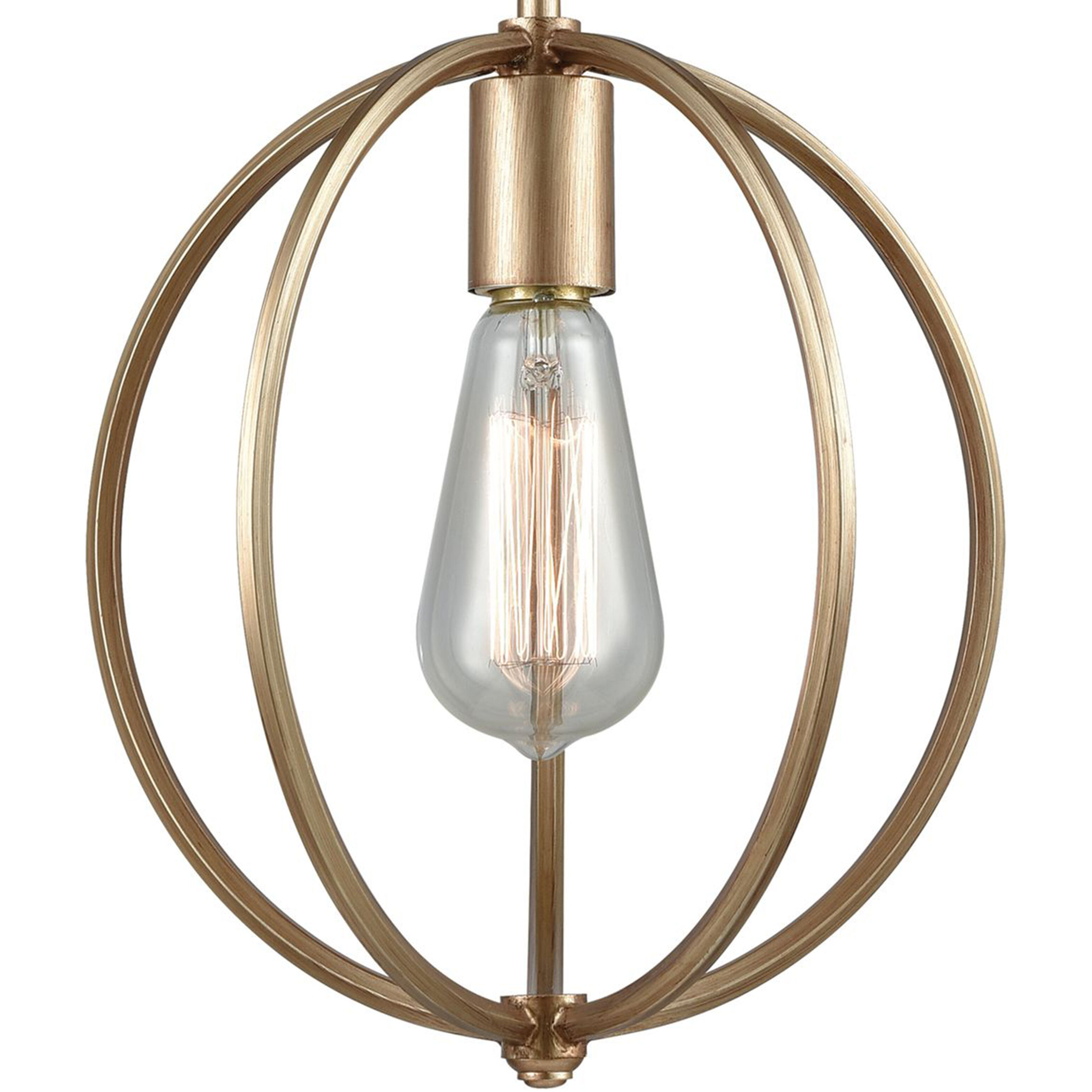 Stanton 1 Light 10 inch Matte Gold Mini Pendant Ceiling Light