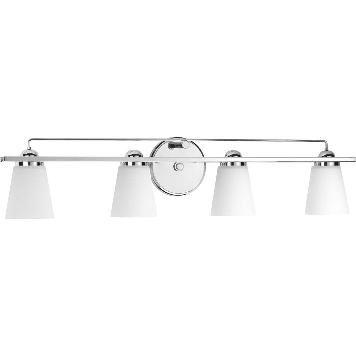 Flight 4 Light 37 inch Polished Chrome Bath Vanity Wall Light, Design Series