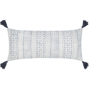 Janya 32 inch Dark Blue Pillow Kit, Lumbar