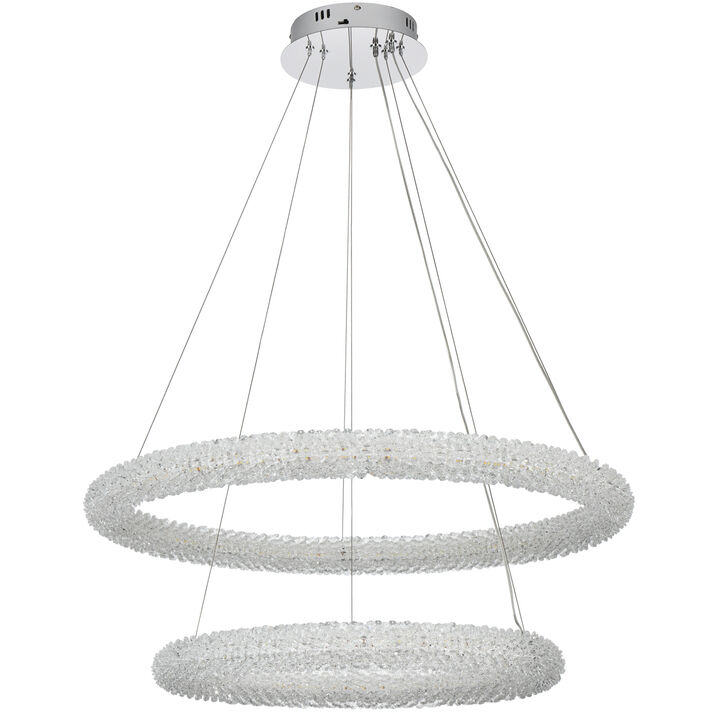 Bowen 2 Light 32 inch Chrome Chandelier Ceiling Light