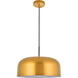 Etude 1 Light 16.5 inch Satin Gold Pendant Ceiling Light