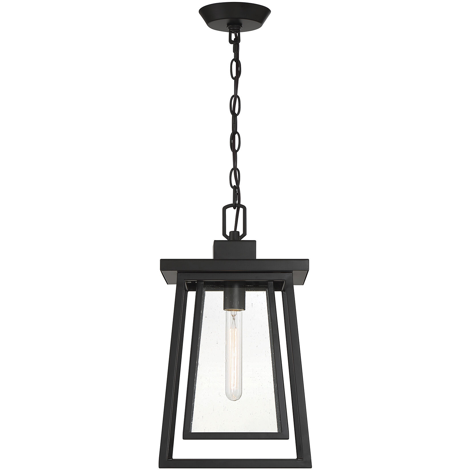 Denver 1 Light 8 inch Black Outdoor Hanging Lantern