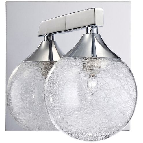 Fybra 2 Light 6 inch Chrome Vanity Light Wall Light in 1