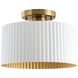 Leilani 1 Light 11 inch Brushed Gold Semi-Flush Mount Ceiling Light