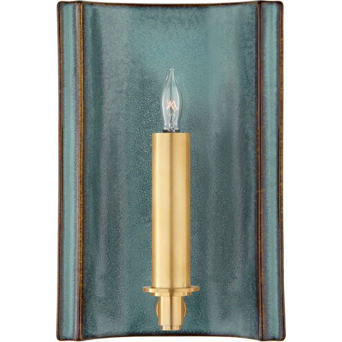 Christopher Spitzmiller Leeds 1 Light 7 inch Oslo Blue Rectangle Sconce Wall Light, Small